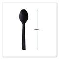 Disposable Spoons | Eco-Products EP-S113 6 in. 100% Recycled Content Spoon - Black (1000/Carton) image number 6