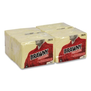 JANITORIAL | Georgia-Pacific 29616 17 in. x 24 in. Dusting Cloths Quarterfold - Unscented, Yellow (200/Carton)