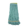 Mop Heads | Boardwalk BWK1200XLCT Ecomop Looped-End Recycled Fibers Mop Head - Extra Large, Green (12/Carton) image number 2