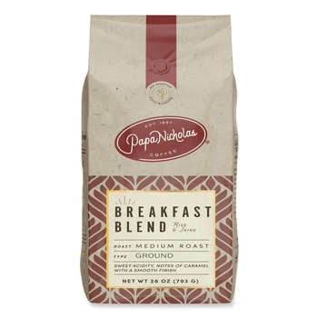 PapaNicholas Coffee 32006 Whole Bean Premium Coffee - Breakfast Blend