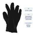 Food Service Disposable & Single Use Gloves | Boardwalk 396XXLBXA 396 Series 9.5 in. Long 4.4 mil. Thick Powder-Free Disposable General-Purpose Nitrile Gloves - XX-Large Black (100/Box) image number 6