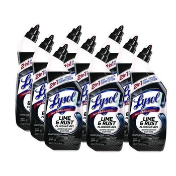 LYSOL Brand 19200-98013 24 oz Disinfectant Toilet Bowl Cleaner with Lime/Rust Remover - Atlantic Fresh Scent (9/Carton)