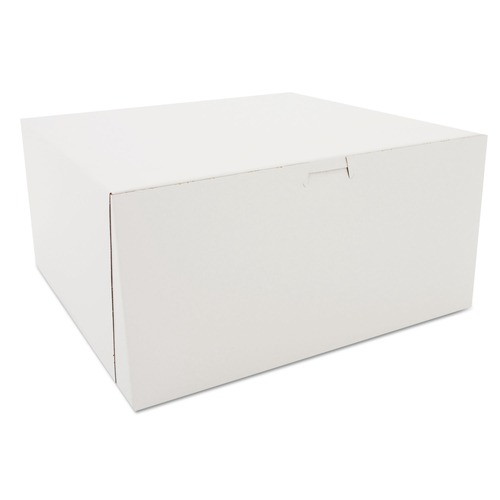 Bakery Boxes & Containers | SCT SCH 0989 12 in. x 12 in. x 6 in. Paper One-Piece Non-Window Bakery Boxes - White (50/Carton) image number 0