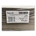Pizza Boxes | Karat FP-PBF12W 12 in. x 12 in. x 1.97 in. Corrugated Paper Boxes - White/Brown (50/Bundle) image number 6