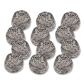 SMALLWARES | Scotch-Brite 84 Stainless Steel Scrubber - Silver (12/Carton)