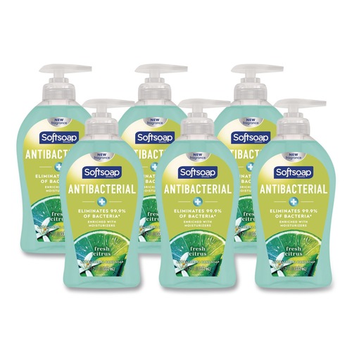 Hand Soaps | Softsoap US03563A 11.25 oz. Pump Bottle Antibacterial Hand Soap - Fresh Citrus Scent (6/Carton) image number 0