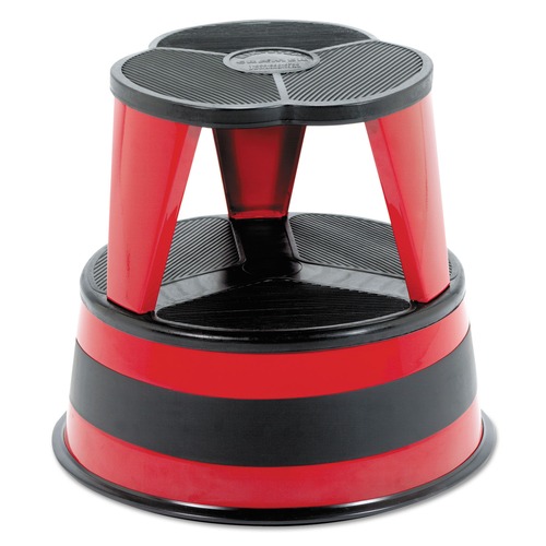 Step Stools & Ladders | Cramer CRA1001-43 Kik-Step 350 lbs. Capacity 16 in. x 14.25 in. Steel 2-Step Stool - Red image number 0