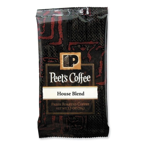 Coffee - Caffeinated | Peet's Coffee & Tea 504915 House Blend 2.5 oz. Frack Pack Coffee Portion Packs (18/Box) image number 0