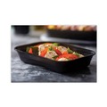 Food Storage Containers & Lids | Pactiv Corp. NV2GRT2786B 8.4 in. x 5.6 in. x 1.4 in. 27 oz. EarthChoice Versa2Go Plastic Microwaveable Container - Black/Clear (150/Carton) image number 2