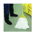 Mop Heads | Boardwalk BWK8002 Enviro Clean Looped Mop Head With Tailband - Medium, White (12/Carton) image number 8