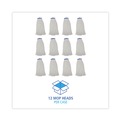 Mop Heads | Boardwalk BWK724RCT 24 oz. Cut-End Lie-Flat Rayon Wet Mop Head - White (12/Carton) image number 3