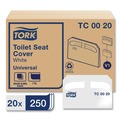 Toilet Seat Covers | Tork TC0020 14.5 in. x 17 in. Half-Fold Paper Toilet Seat Cover - White (250/Pack, 20 Packs/Carton) image number 2