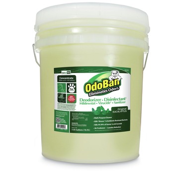OdoBan 911062-5G CONCENTRATED ODOR ELIMINATOR AND DISINFECTANT, EUCALYPTUS, 5 GAL PAIL
