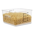 Food Storage Containers & Lids | Rubbermaid Commercial FG630400CLR SpaceSaver 8.8 in. x 8.75 in. x 4.75 in. 4 qt. Plastic Square Containers - Clear image number 1