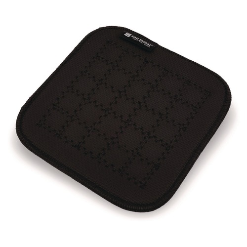 Oven Mitts, Pan Grabbers & Pot Holders | San Jamar SAN UHP77BK 11.5 in. Ultigrip Neoprene Hot Pad - Black image number 0