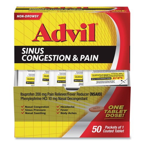 Medicines | Advil 019901 Sinus Congestion and Pain Relief (50/Box) image number 0