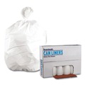 Low-Density Trash Bags | Boardwalk H8046HWKR01 40 in. x 46 in. 45 gal. 0.6 mil Low-Density Waste Can Liners - White (100/Carton) image number 1