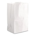 Grocery Bags | Ross & Wallace Paper Products 120321500PK/BL 8.13 in. x 5.88 in. x 12.5 in. #20 Squat Size Grocery Paper Bags - White (500/Bundle) image number 1