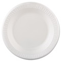 Plates | Dart 10PWQR 10.25 in. Quiet Classic Laminated Foam Dinnerware Plate - White - (500/Carton) image number 0