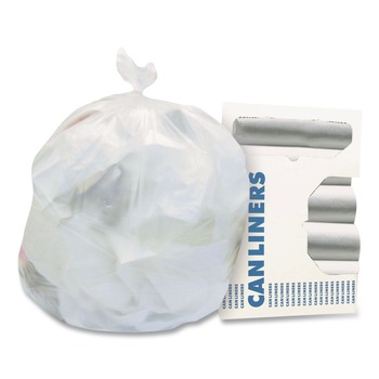 PRODUCTS | Heritage Z8648VN R01 43 in. x 48 in. 56 Gallon 16 mic High-Density Waste Can Liners - Natural (200/Carton)