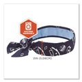 Head & Face Protection | Ergodyne 12564 Chill-Its 6700CT One Size Fits Most Cooling Bandana PVA Tie Headband - Navy Western image number 6