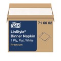 Dinner Napkins | Tork 716002 1-Ply 15 in. x 16 in. LinStyle Dinner Napkin - White (1000/Carton) image number 0
