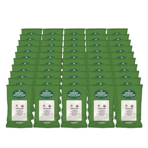 Coffee - Caffeinated | Green Mountain Coffee 5000052533 2.5 oz. Fair Trade Organic Coffee Fractional Packs - House Blend (50/Carton) image number 0