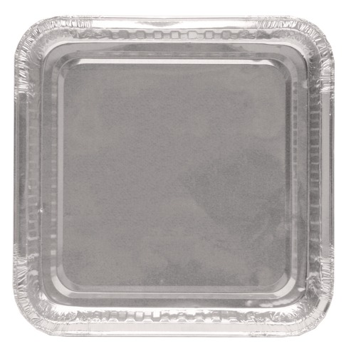 Aluminum Pans & Lids | Handi-Foil 4048-35-500 7.88 in. x 7.88 in. x 1.31 in. Aluminum 8 in. Square Cake Pan - Silver (500/Carton) image number 0