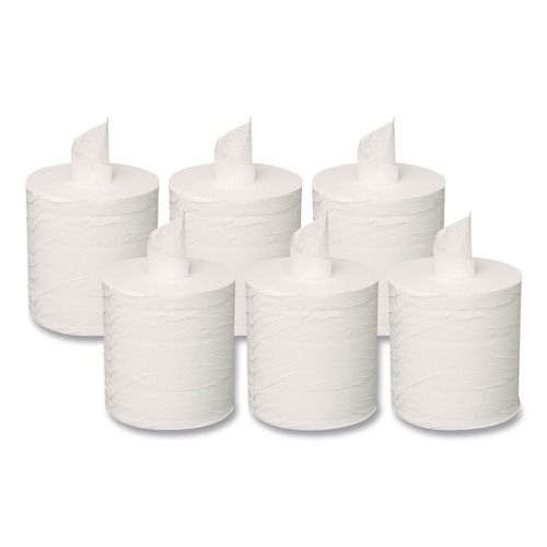 Perforated Roll & Hand Towels | GEN 8276 7.3 in. x 500 ft. 2-Ply Centerpull Towels - White (6 Rolls/Carton) image number 0