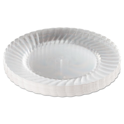 Plates | WNA RSCW91512PK 9 in. Diameter Classicware Plastic Plates - Clear (12/Pack) image number 0