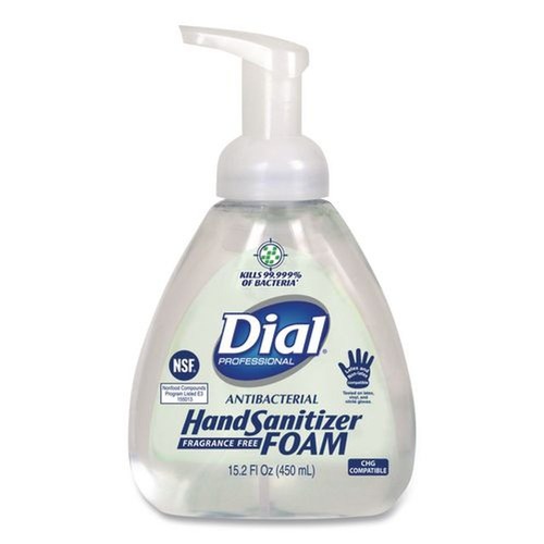 Hand Sanitizers | Dial Professional 06040 15.2 oz. Pump Bottle Antibacterial Foam Hand Sanitizer - Fragrance-Free image number 0