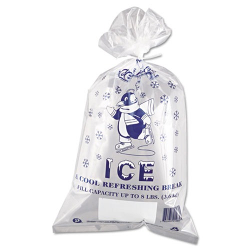 Ice Bags | Inteplast Group IC1120-TT 1.5 mil. 11 in. x 20 in. Ice Bags - Clear (1000/Carton) image number 0