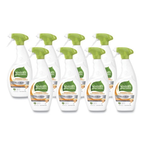Disinfecting & Cleaning Solutions | Seventh Generation 22810 26 oz. Botanical Disinfecting Multi-Surface Cleaner Spray - Lemongrass Citrus (8/Carton) image number 0