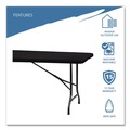 Table Covers & Skirts | Iceberg 16631 iGear 30 in. x 96 in. Polyester Fabric Table Top Cap Cover - Black image number 10
