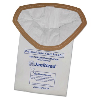 Janitized JAN-PTSCP6-2(10) Vacuum Filter Bags Designed to Fit ProTeam Super Coach Pro 6/GoFree Pro (100/Carton)