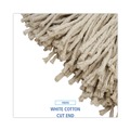 Mop Heads | Boardwalk BWK724CEA 24 oz. Cut-End Lie-Flat Cotton Wet Mop Head - White image number 5