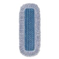 Mop Heads | Rubbermaid Commercial FGQ41600BL00 18 in. Nylon/Polyester Microfiber High Absorbency Mop Pad - Blue (6/Carton) image number 1