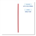 Straws/Stems/Sticks | Boardwalk BWKSTRU525R10 5.25 in. Polypropylene Single-Tube Stir-Straws - Red (10000/Carton) image number 4