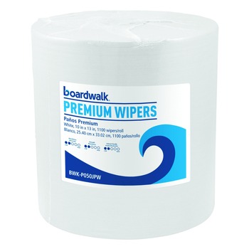 Boardwalk BWK-P050JPW 9 in. x 13 in. Hydrospun Wipers - White (1100/Roll)