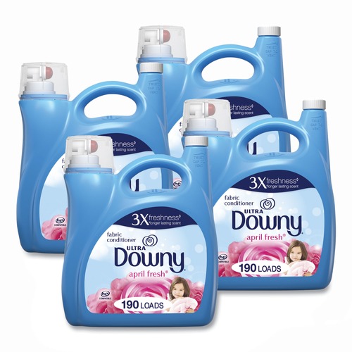 Fabric Softener & Starch | Downy 10051 140 oz Liquid Fabric Softener - April Fresh (4/Carton) image number 0