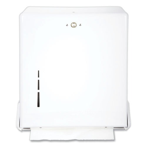 Towel Dispensers | San Jamar T1905WH 11.63 in. x 5 in. x 14.5 in. True Fold C-Fold/Multifold Paper Towel Dispenser - White image number 0