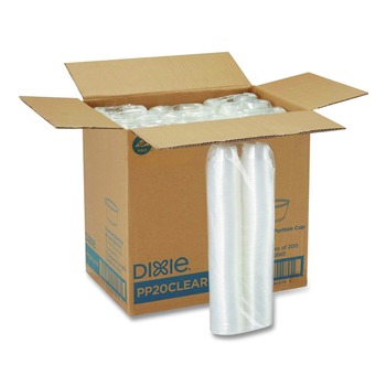 JANITORIAL | Dixie PP20CLEAR Plastic Souffle/Portion Cups 2 oz. - Clear (2400/Carton)