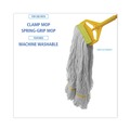 Mop Heads | Boardwalk BWK501WH 5 in. Headband Cotton/Synthetic Super Loop Wet Mop Head - Small, White (12/Carton) image number 5
