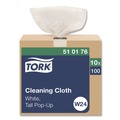 Cleaning Cloths & Wipes | Tork 510176 8.46 in. x 16.13 in. Cleaning Cloth - White (1000/Carton) image number 0