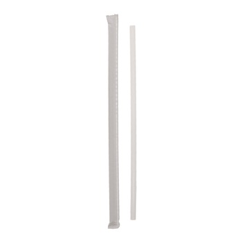 STRAWS STEMS STICKS | Pactiv Corp. YSTWG1026 10.25 in. Giant Paper-Wrapped Straw - Translucent (1800/Carton)