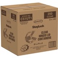 Food Containers & Lids | Dart C51UT1 StayLock 7.8 in. x 8.3 in. x 3 in. Plastic Hinged Lid Containers - Clear (250/Carton) image number 0