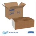 Dispenser Napkins | Scott 98710 1-Ply Tall-Fold Dispenser Napkins - White (250/Pack, 40 Packs/Carton) image number 1