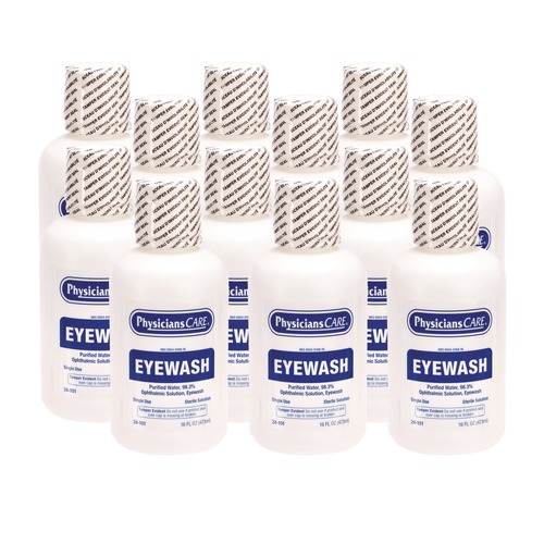 Eye Care & Protection | PhysiciansCare by First Aid Only 90546 16 oz Bottle Eye Wash (12/Carton) image number 0