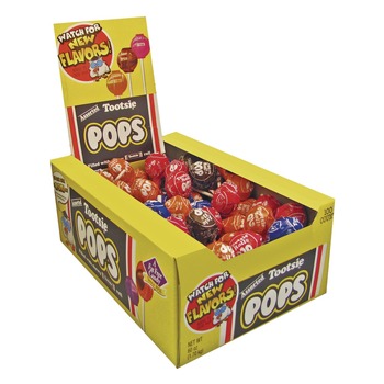 CANDY GUM AND MINTS | Tootsie Roll TOO508 0.6 oz. Tootsie Pops - Assorted Original Flavors (100/Box)