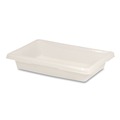 Food Storage Containers & Lids | Rubbermaid Commercial FG350700WHT 2 Gallon 18 in. x 12 in. x 3-1/2 in. Food Tote Boxes - White image number 1